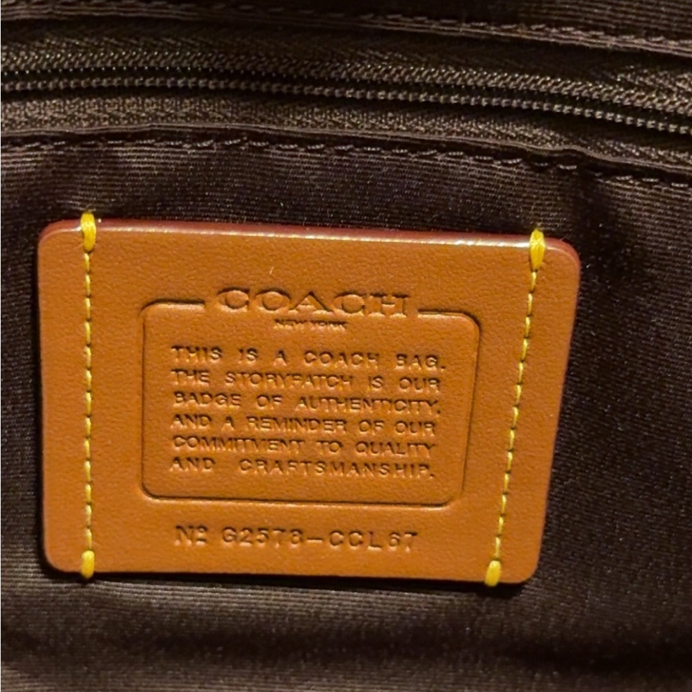 Smith Tote 24 in Denim with Coach logo handles - Picture 8 of 10